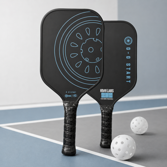 0-0 Start Raw Carbon t700 Carbon Fiber Pickleball Paddle from KiwiLabs (Gen 1.5)