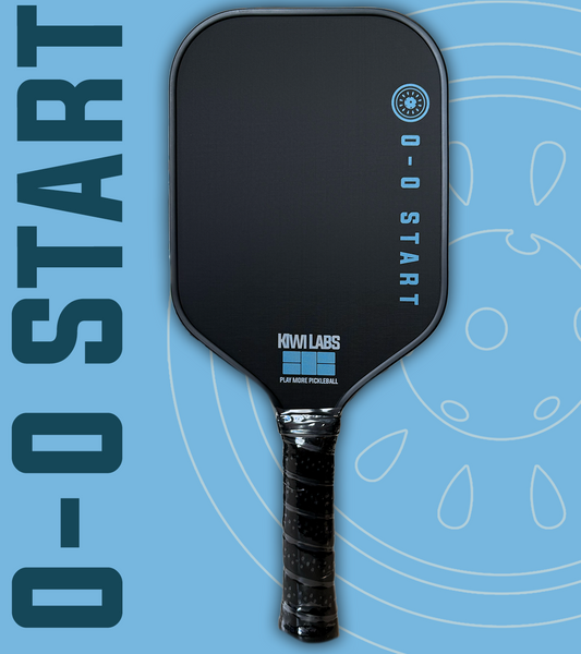 0-0 Start Raw Carbon t700 Carbon Fiber Pickleball Paddle from KiwiLabs (Gen 1.5)